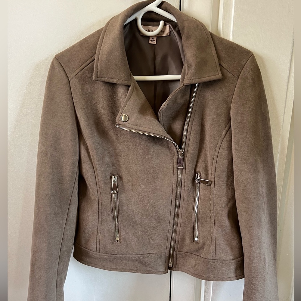** Women’s faux leather jacket **